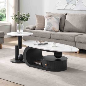 Modern Nesting Coffee Table Set of 2 End Table for Living Room