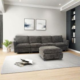 Modern Oversized Deep Seat Sectional Sofa with Reversible Chaise