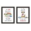 Trendy Decor 4U 2- Piece Vignette I was Left Unsupervised! Black Framed Wall Art for Living Room, Bedroom Wall Art Print for Home Decor by Deb Strain