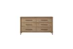 Casual 6 Drawer Dresser Sand Finish