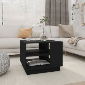 Coffee Table Black Engineered wood Small Coffee Table Square