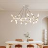 41" White & Golden Modern Chandelier Light Fixture