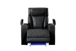 Fortuner Modern Style Upholstery Recliner Chair Made with Wood & Massage Function Included-Black