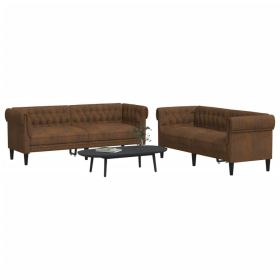 Sofa Set Brown 100% polyester