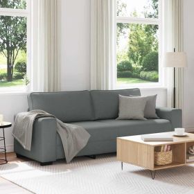 3-seater Sofa Dark grey Polyester