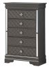 Verona G6702-CH Chest, Metalic Black