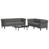 Sofa Set Dark grey 100% polyester