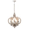 French Country Wood Chandelier