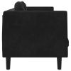 Sofa Black Velvet (100% polyester)