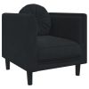 Sofa Set Black Velvet