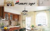 4-Light Farmhouse Chandeliers For Dining Room White(No Bulbs)