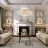 20" Modern Crystal Chandelier with Gold Finish