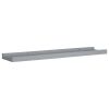 Frame Ledge Shelf Set of 2 Grey MDF Medium