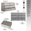 6-Drawer Dresser with Large Fabric Drawers