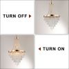 20" Modern Crystal Pendant Chandelier with Golden Finish