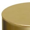 Curtis - Metal Cylinder Accent Table - Ombre Black / Gold