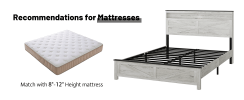 Queen size bed frame headboard with LED lights and charging station cushion platform bed frame