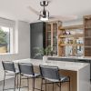 48 in. Integrated LED Farmhouse Indoor/Outdoor Nickel Smart Ceiling Fan with Remote Control