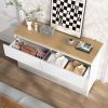6 Drawer Storage Cabinet, Dresser, Wood Storage Tower Clothes Organizer, Wide Chest of 6 Drawers