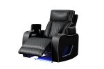 Fortuner Modern Style Upholstery Recliner Chair Made with Wood & Massage Function Included-Black