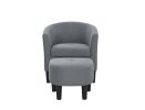 Moss 25.5" Wide Polyester Barrel Chair and Ottoman