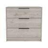 Kaia 3 Drawers Dresser, Superior Top -Light Gray