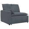 Modular Sofa Dark Grey Velvet (100% Polyester)