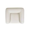 Alpine 44" Sherpa Arm Chair, Ivory White Boucle