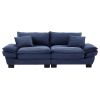 Corduroy Sofa Sleeper Couch Loveseat Sofa with Pillows Comfy Upholstered Deep Seat Sofa for Bedroom