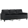 3-Seater Sofa Black