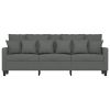 3-seater Sofa Dark Gray Fabric (100% polyester)