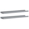 Frame Ledge Shelf Set of 2 Grey MDF Medium
