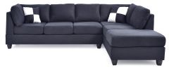 Glory Furniture Malone G635B-SC Sectional ( 3 Boxes), BLACK