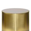 Curtis - Metal Cylinder Accent Table - Ombre Black / Gold