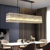 Modern Rectangular Crystal Glass Chandelier