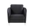 Sofia 36" Black Velvet Modern Chic Accent Armchair