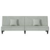 Sofa Bed Light Gray Velvet