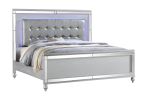 Sterling Full 5 PC LED Bedroom set made with wood in Silver Color