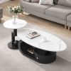 Modern Nesting Coffee Table Set of 2 End Table for Living Room