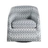 Modern Living Room Furniture 1pc Beautiful Swivel Chair Cushion Seat Fully Upholstered Solid Wood Frame Metal Base