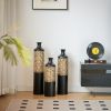 Floor Metal Vases Decorated White Metal