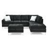 Sectional 3-Seaters Sofa with Reversible Chaise, Storage Ottoman and Cup Holders