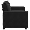 2-seater Sofa Black Velvet, Metal