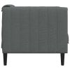 Sofa Chair Dark Gray Polyester Single Armchair Rectangular