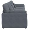 Modular Sofa Dark Grey Velvet (100% Polyester)