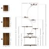 Outsunny Plant Stand Indoor, 8 Tier 62" S-Shaped Plant Shelf, Corner Plant Rack for Multiple Plants