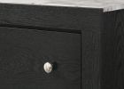 1pc Contemporary Modern White Faux Marble Top 6 Drawers Dresser Black Finish Bedroom Furniture