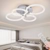 Modern LED Flush Mount Ceiling Light with Dimmable Remote Control
