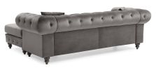 Glory Furniture Nola G0350B-SC Sofa Chaise ( 3 Boxes ), DARK GRAY
