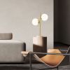 Globeal Gold Modern LED Globe Table Lamp 2 Light White Glass Shade Marble Base